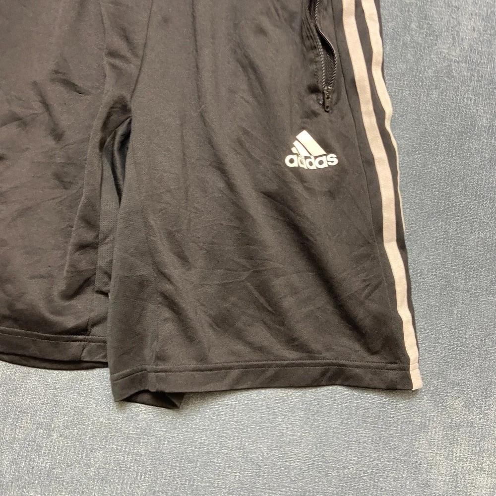 Adidas Primeblue Aeroready Basketball Shorts Mens Medium Black Striped Athletic